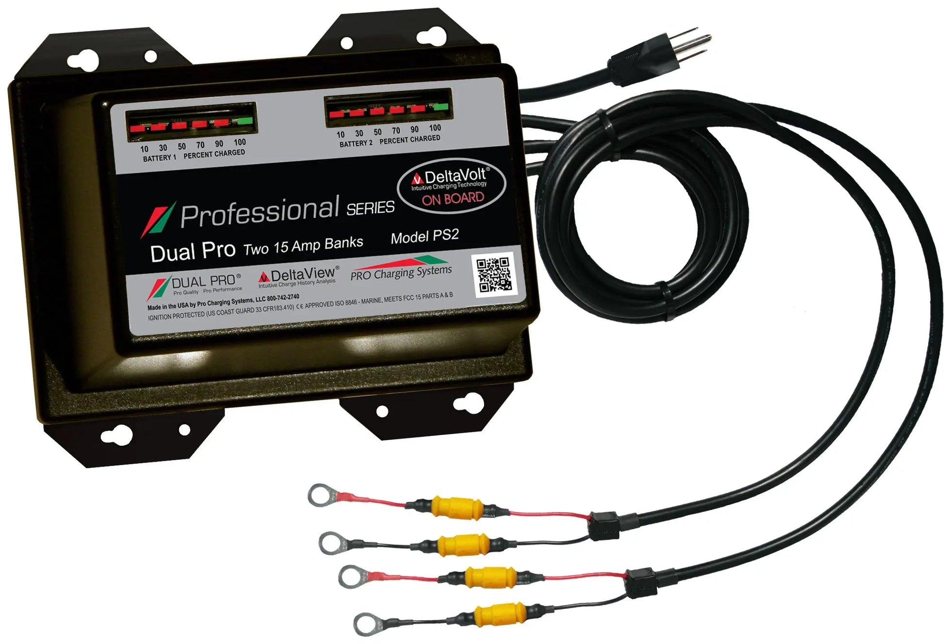 Dual Pro PS2 Battery Charger – 2 Bank, 30 Amps for Marine and Recreational Use