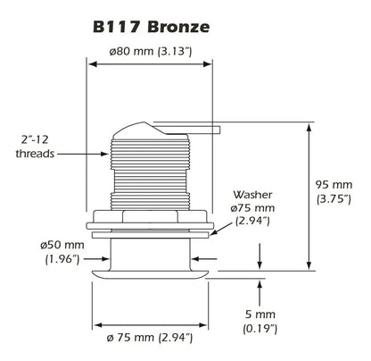 Furuno 520T-BLD Bronze Thru Hull B117 Depth/Temp 10-Pin