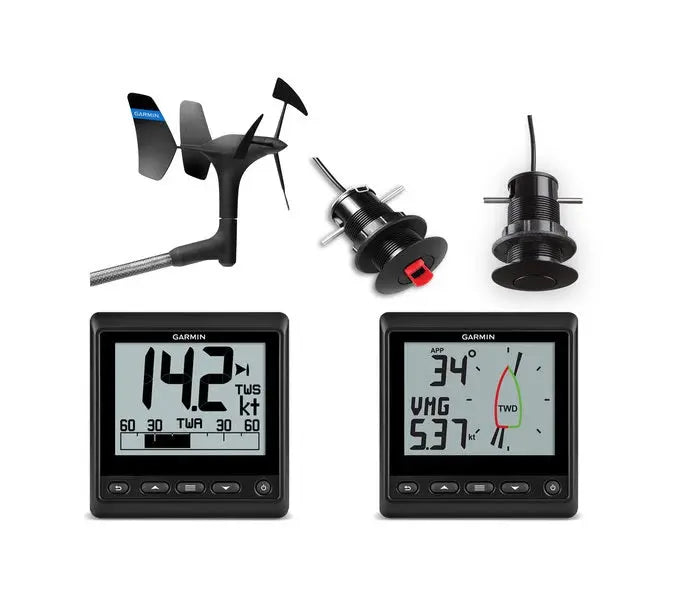 Garmin GNX Wired Sail Pack with 43mm Thru-Hull Sensors and Marine Instruments