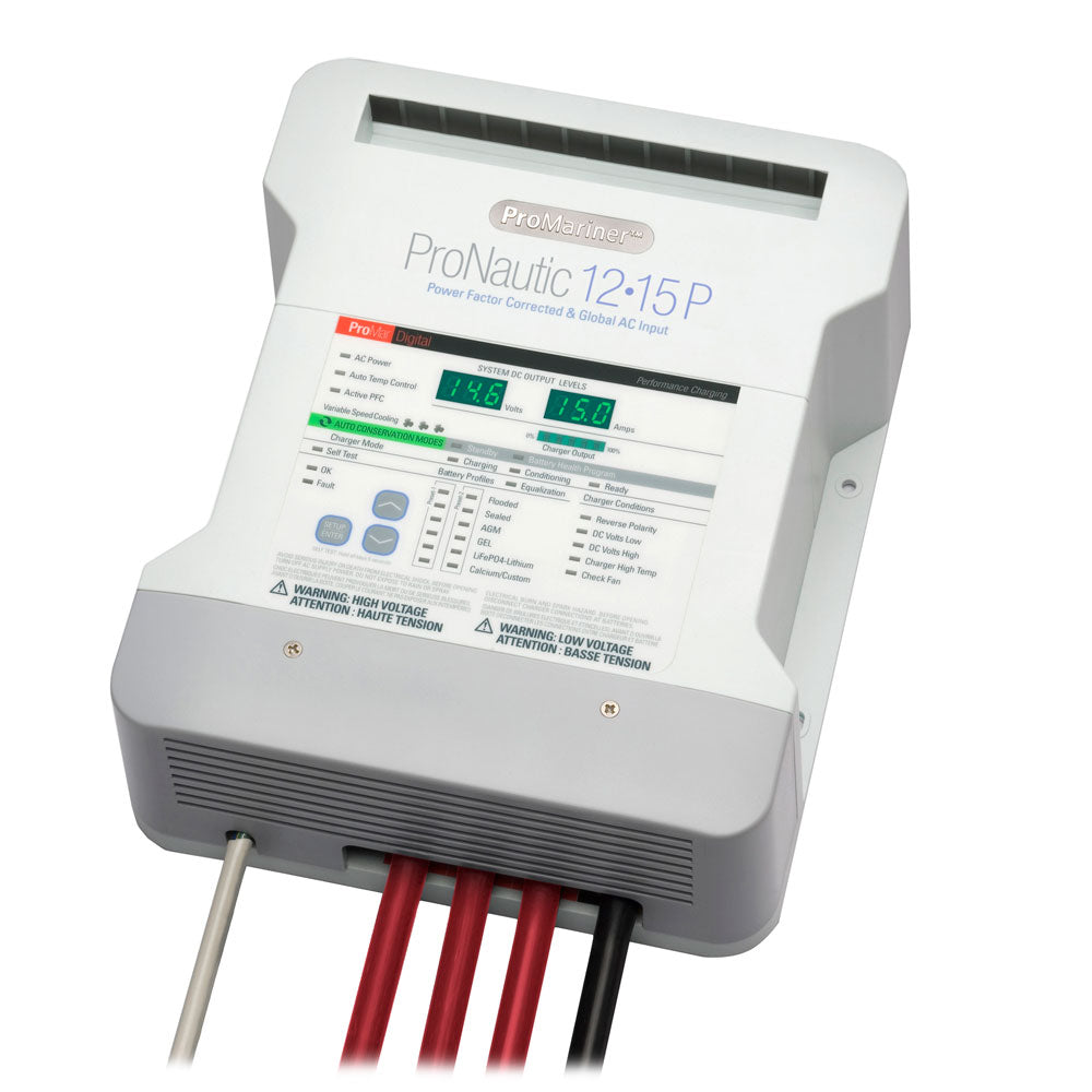 ProMariner ProNautic 1215P 15 Amp 3 Bank Battery Charger - Digital Performance Charging System