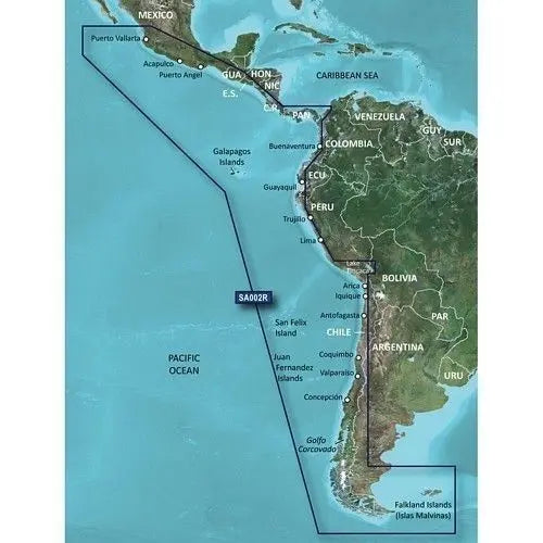 Garmin VSA002R G3 Vision South America West Coast Chartplotter with High-Resolution Mapping