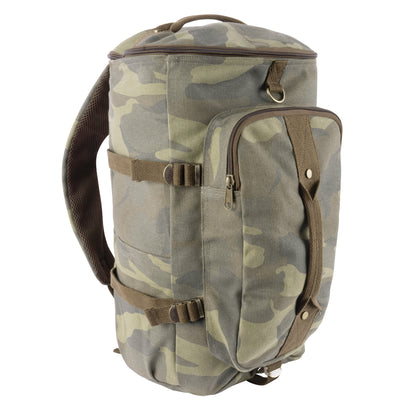 Rothco Convertible Canvas Duffle Backpack 19 Inches Woodland Camo