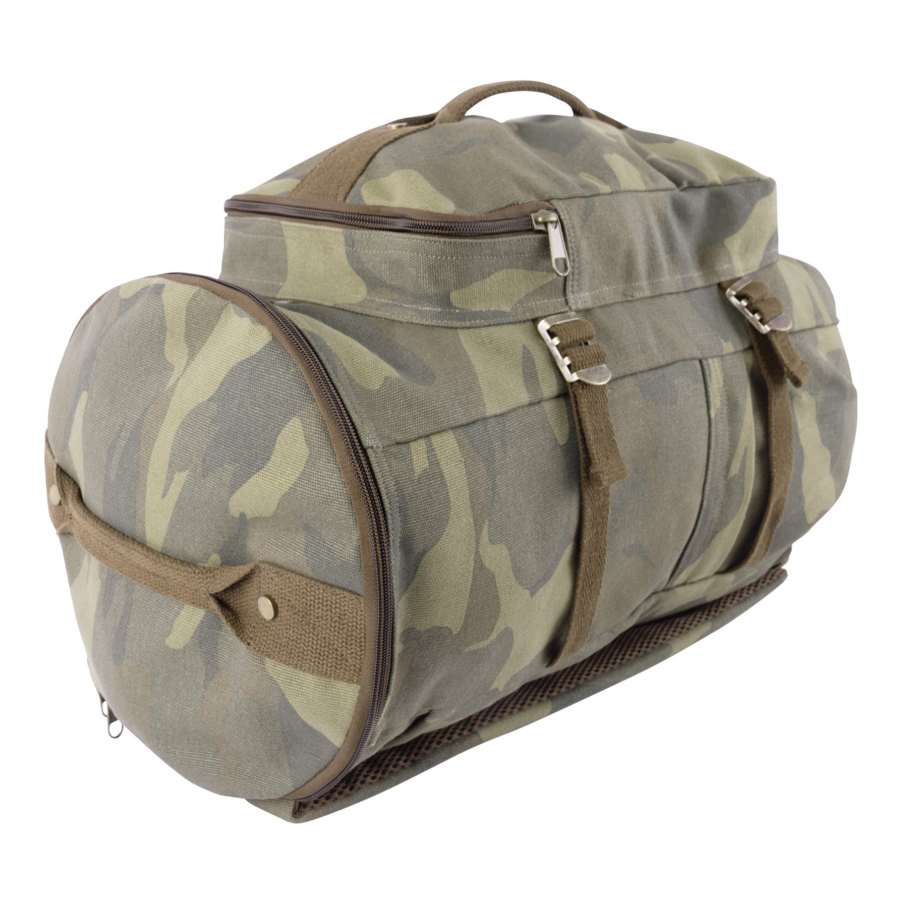 Rothco Convertible Canvas Duffle Backpack 19 Inches Woodland Camo