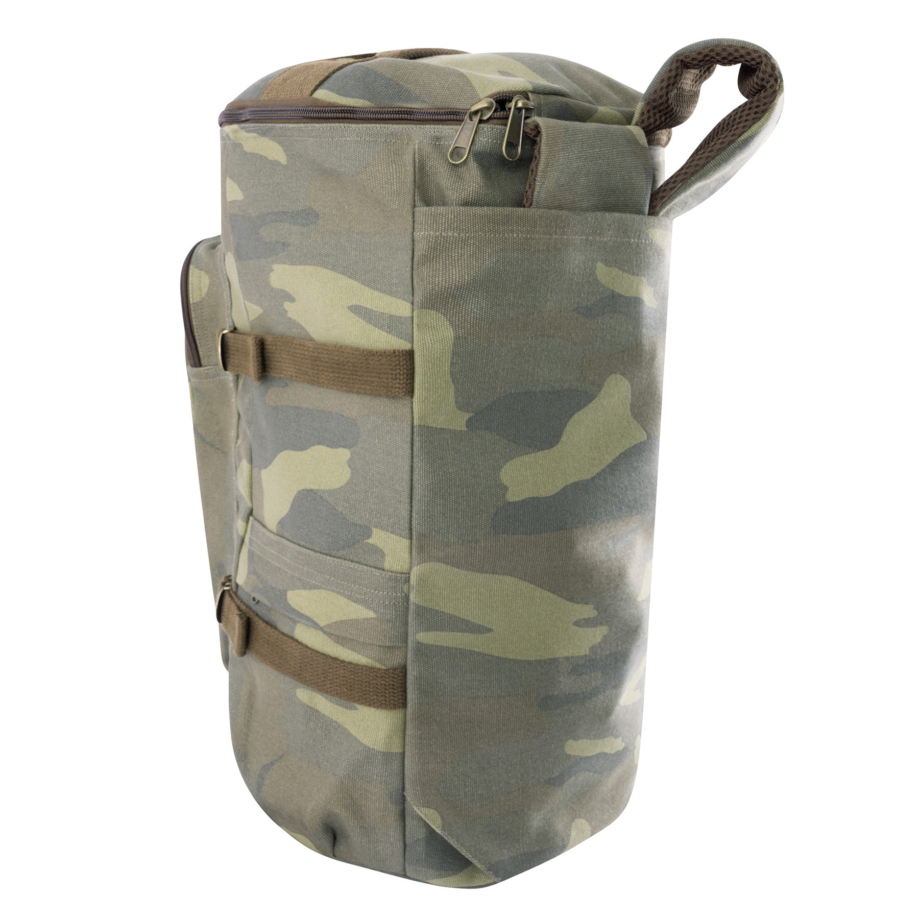 Rothco Convertible Canvas Duffle Backpack 19 Inches Woodland Camo