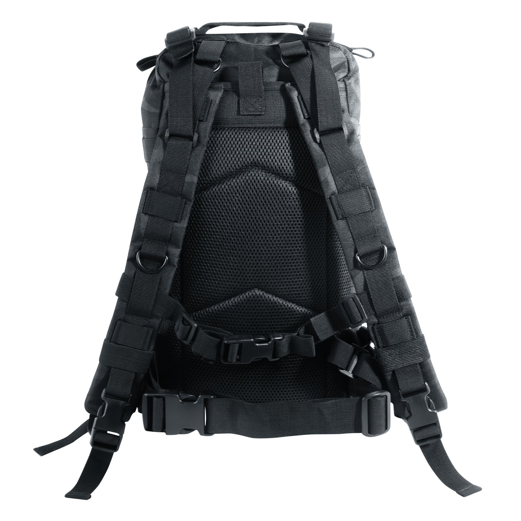 Rothco Medium Transport Pack Midnight Black Camo - Tactical 25L Backpack with MOLLE Webbing and Water-Resistant Features