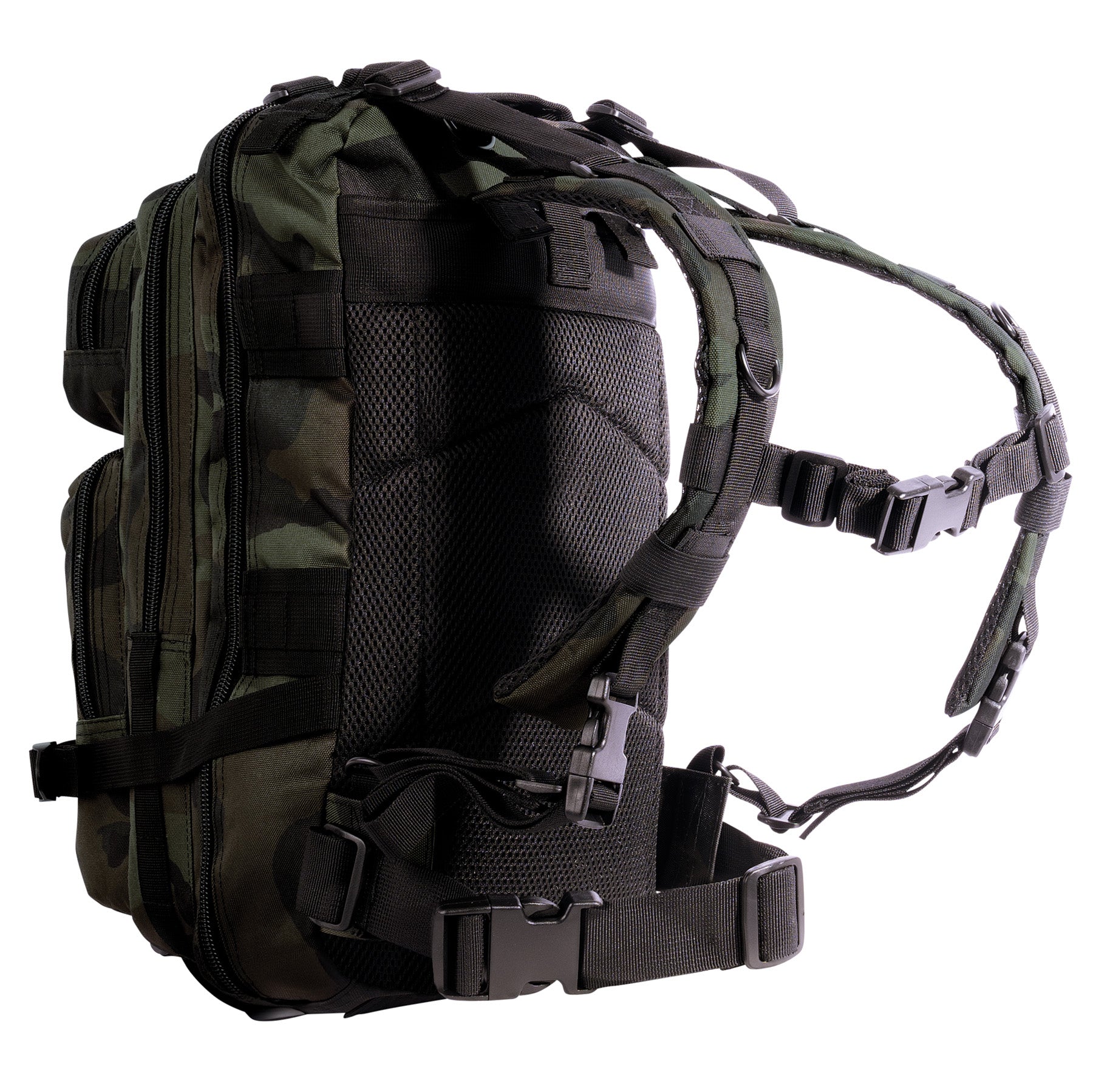 Rothco Medium Transport Pack Midnight Woodland Camo – Tactical & Outdoor Backpack with 25L Capacity