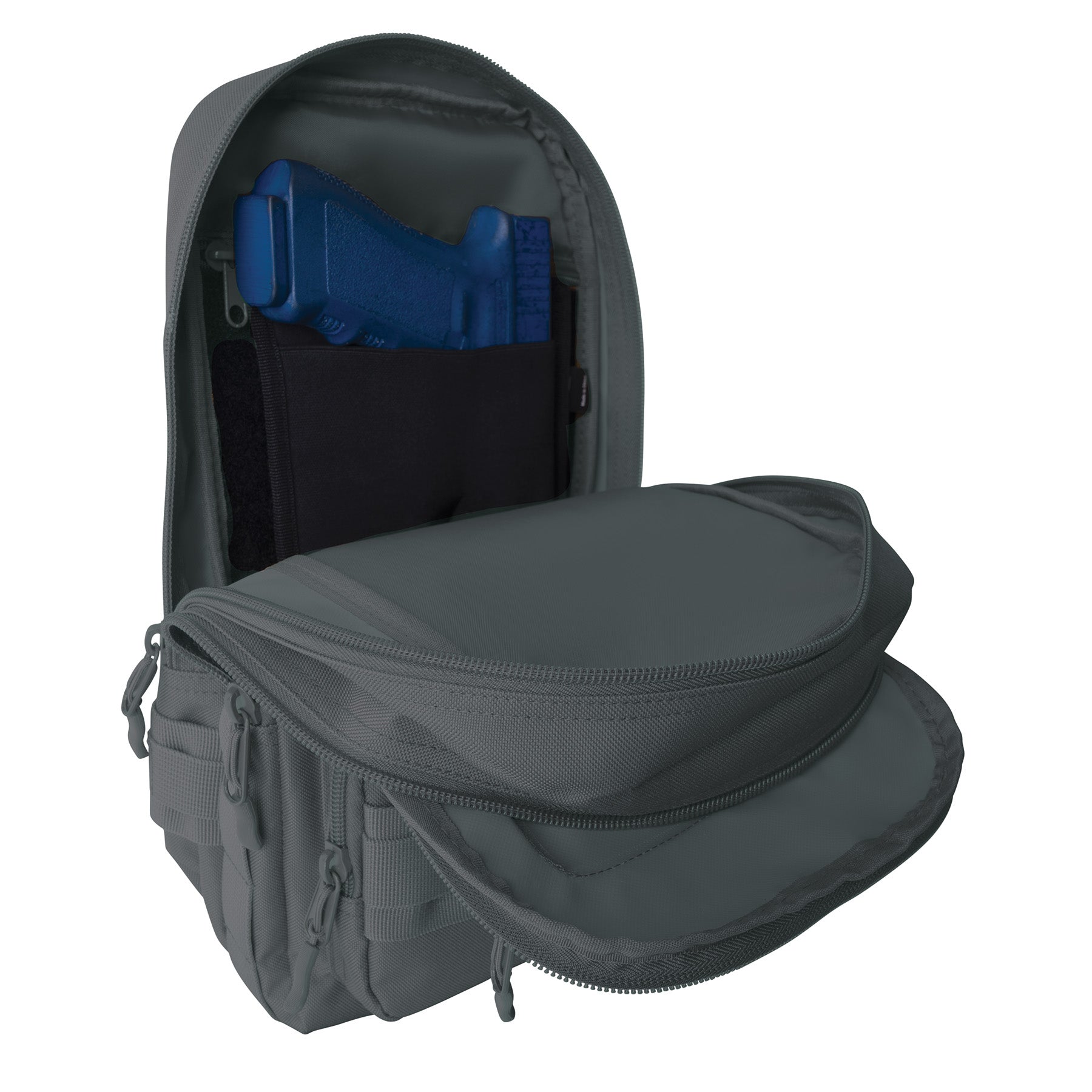 Rothco Tactical Traveler Sling Bag Dark Grey with Concealed Carry and Adjustable Strap
