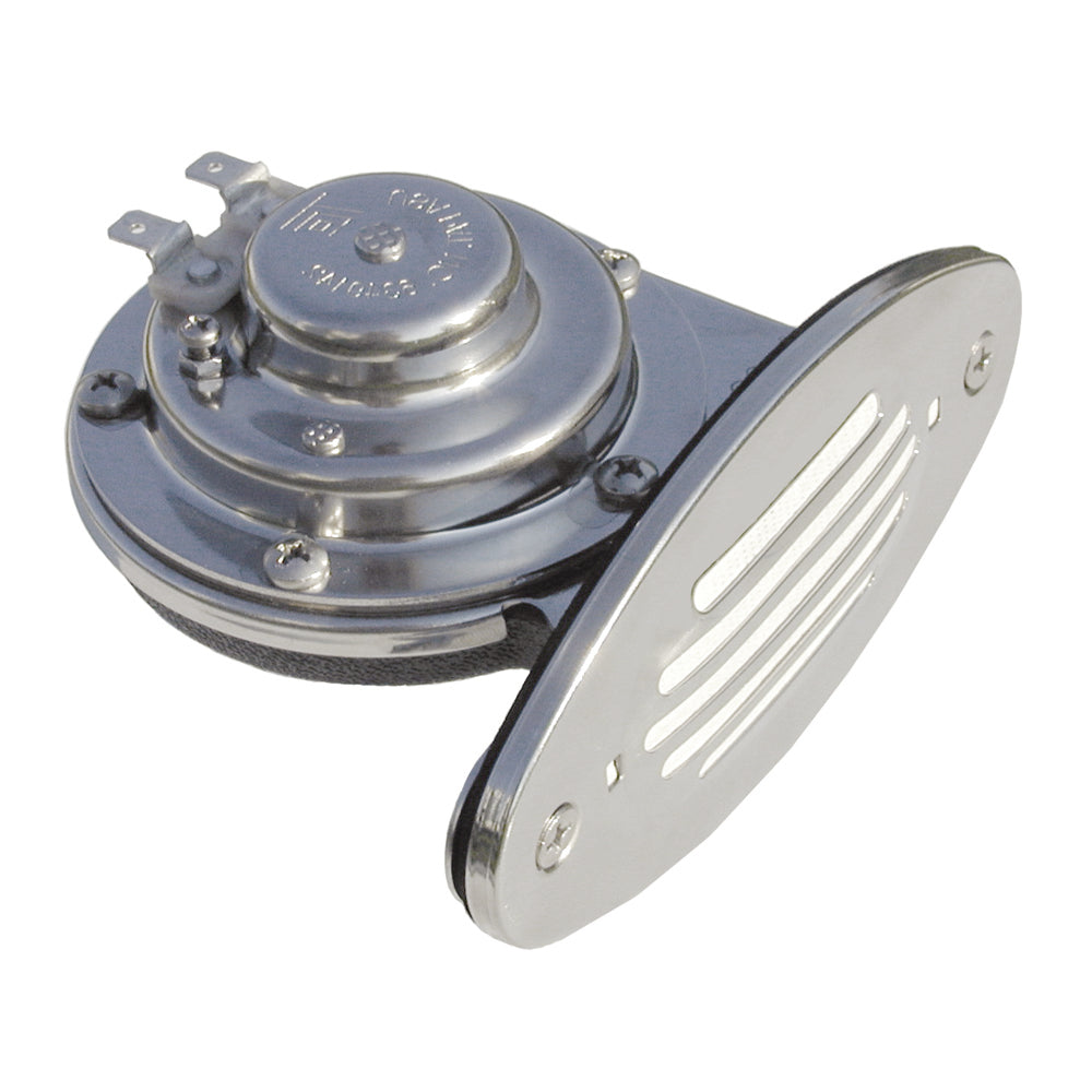 Schmitt Marine Mini Stainless Steel 12V High Pitch Drop-In Horn with Grill, Part #10051