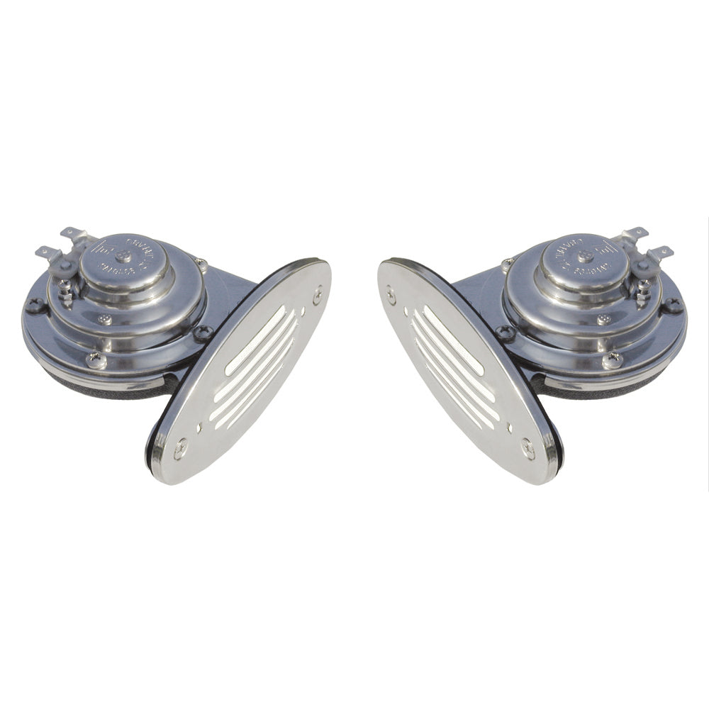 Schmitt Marine Mini Stainless Steel Dual Drop-In Horn with High & Low Pitch Grills