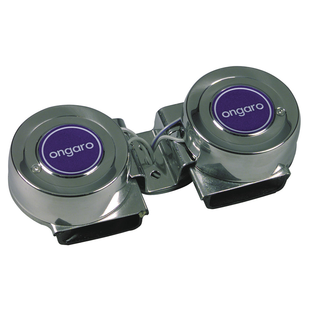 Schmitt Marine Ongaro Mini Compact Twin Horn - 12V for Boats and Vehicles