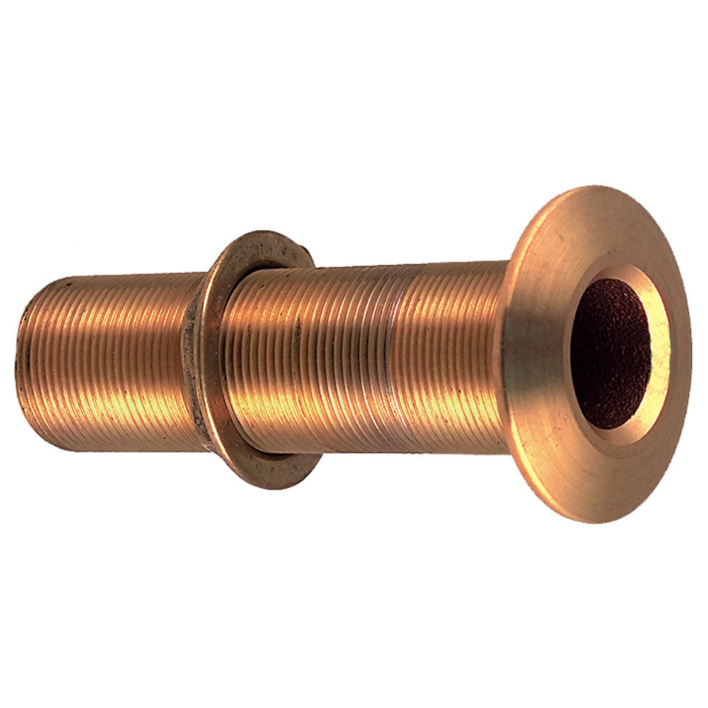Perko 3/4 Inch Thru-Hull Fitting with Pipe Thread, Bronze Extra Long – Max Hull Thickness 5 Inches