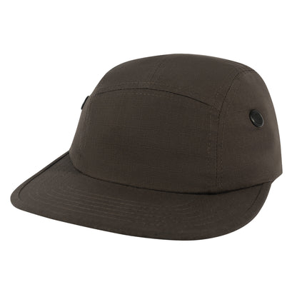 Rothco 5 Panel Rip-Stop Street Cap Brown – Durable Cotton Tactical Headwear