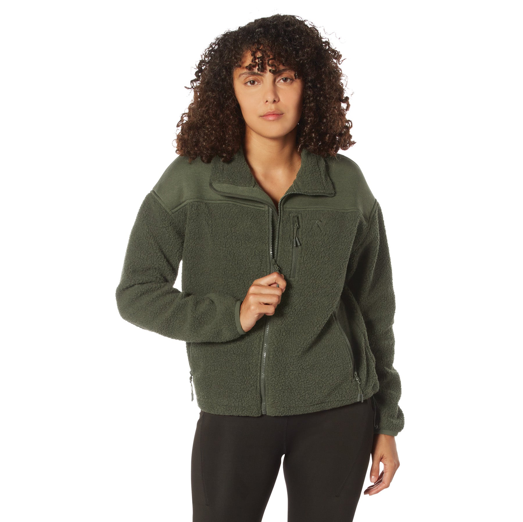 Rothco Women's Trailsman Sherpa Fleece Jacket in Olive Drab Size Small