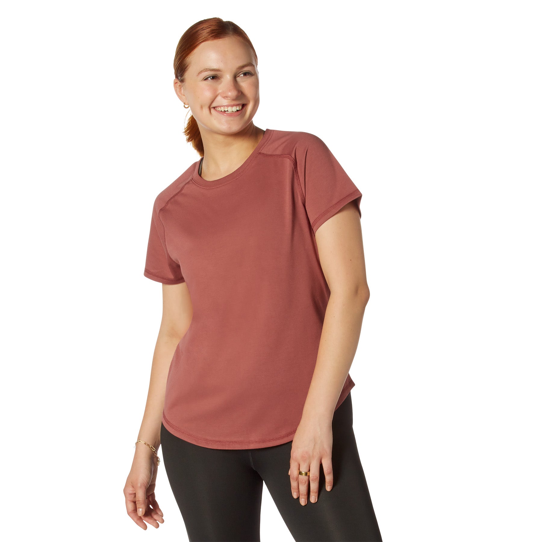 Rothco Women's Essential Raglan Sleeve T-Shirt in Terracotta, Size 2XL