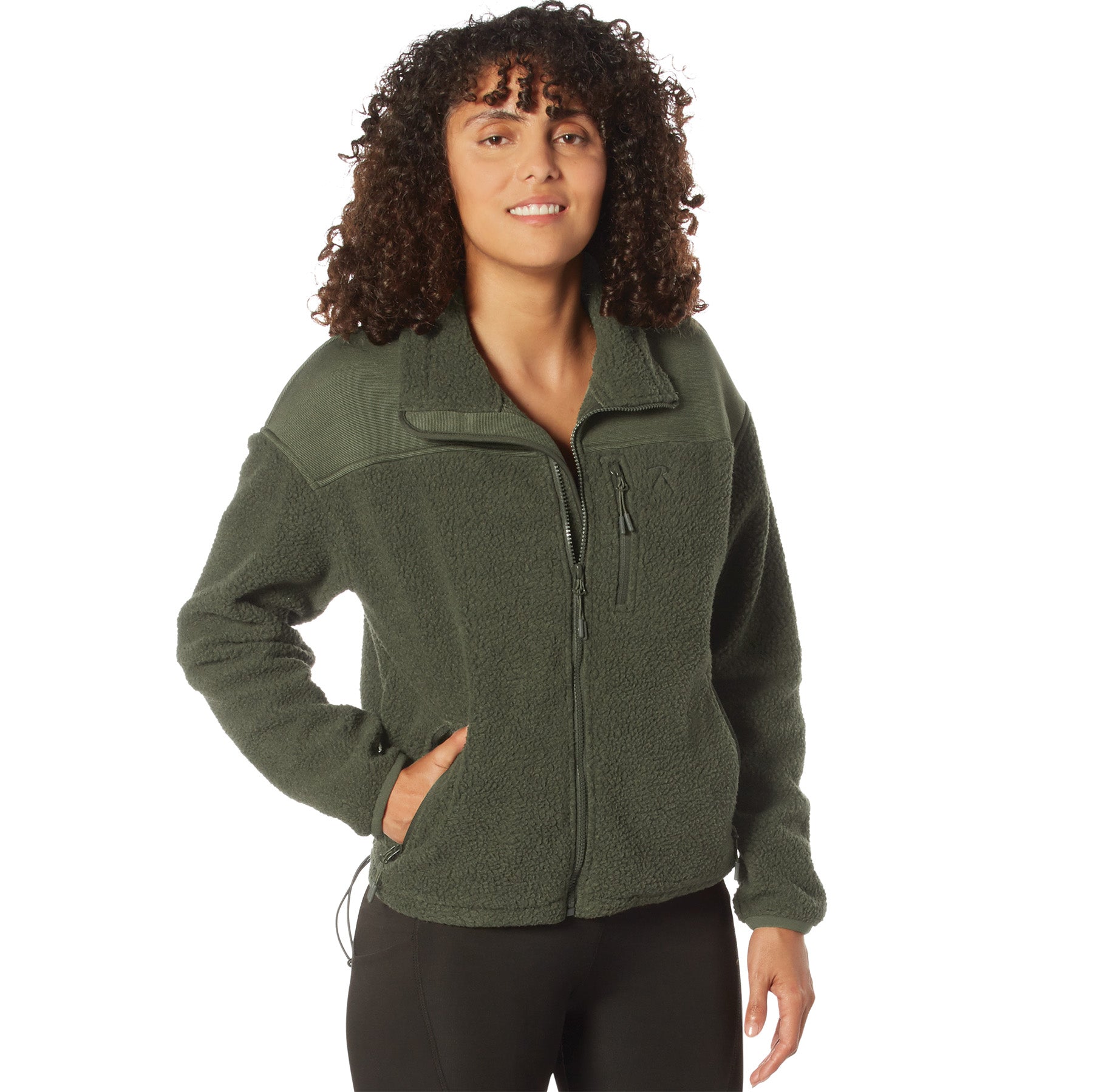 Rothco Women’s Trailsman Sherpa Fleece Jacket in Olive Drab Size M