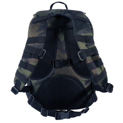 Rothco Fast Mover Tactical Backpack Midnight Woodland Camo – 34L Capacity with MOLLE Webbing and Hydration Compatibility