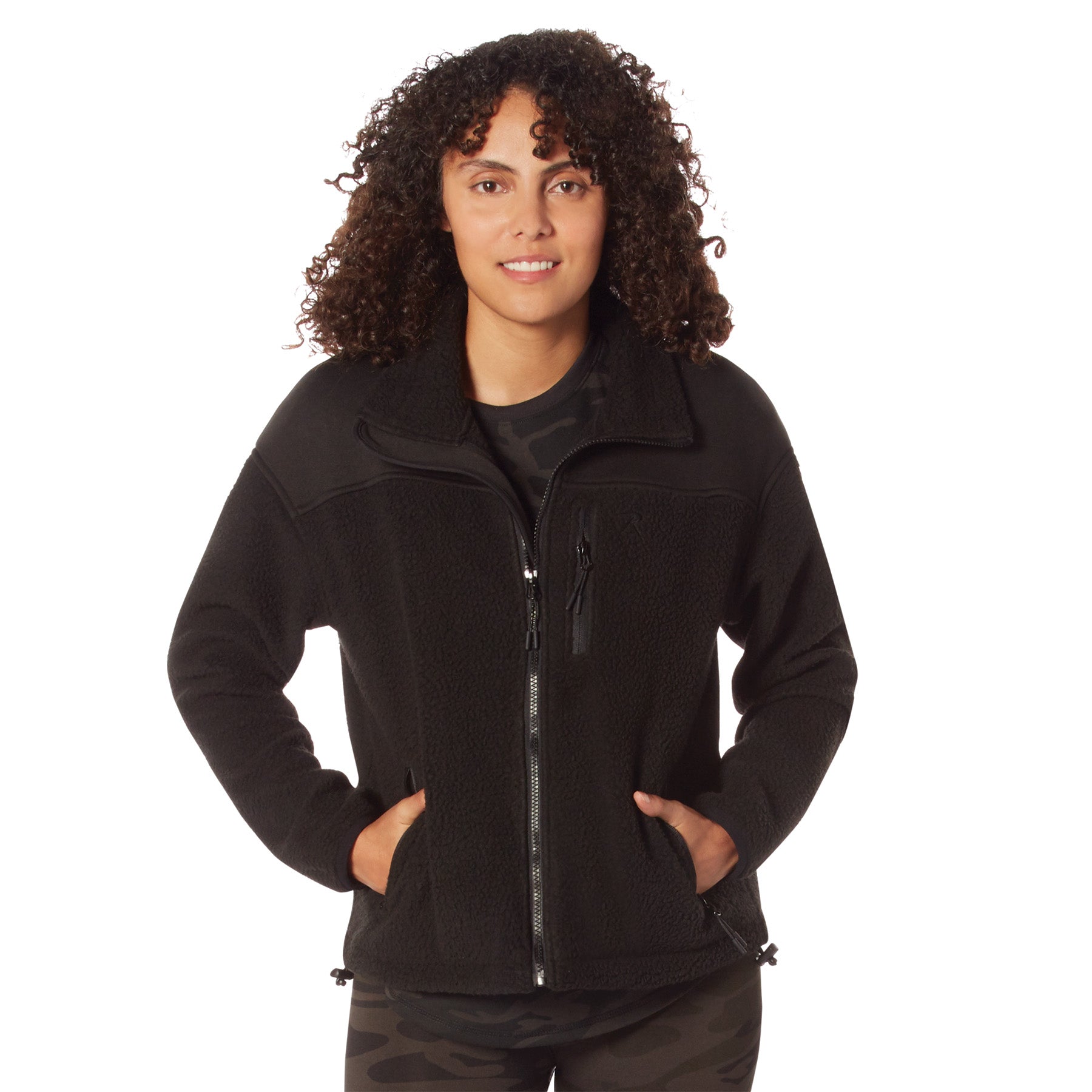 Rothco Women's Trailsman Sherpa Fleece Jacket 2XL in Black