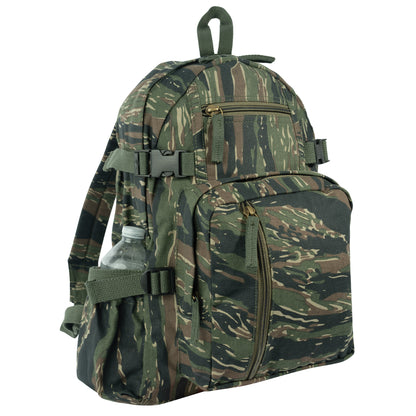 Rothco Vintage Canvas Compact Backpack with Tiger Stripe Camo - 24L Capacity