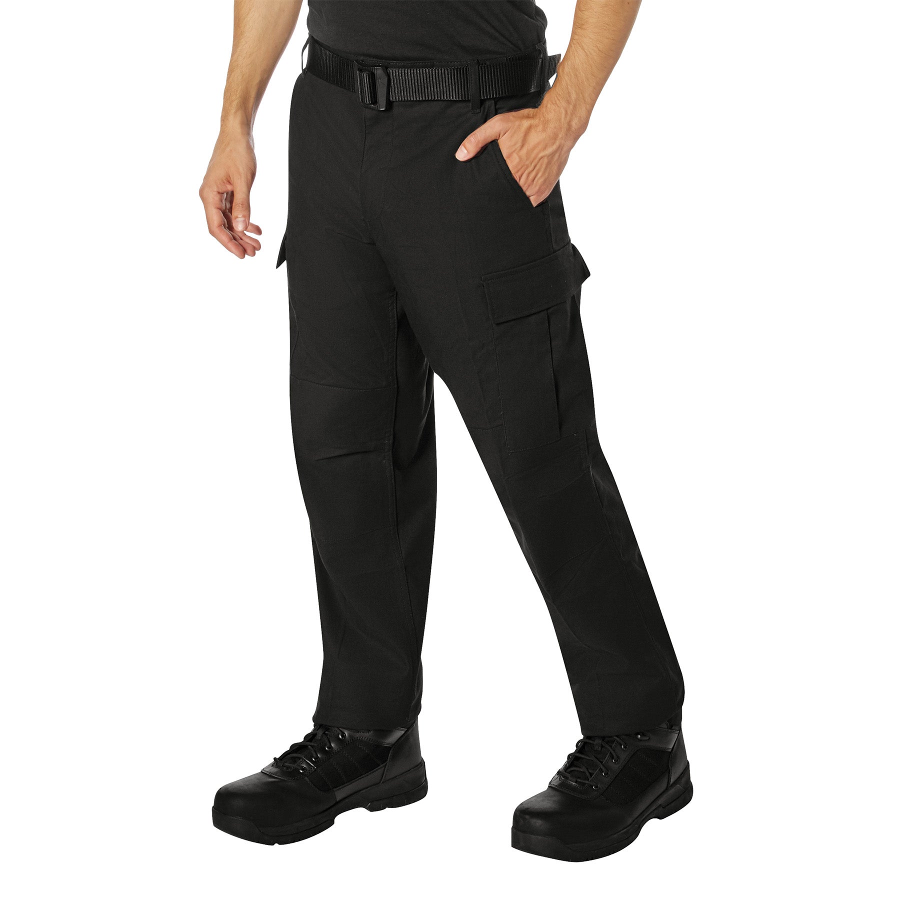 Rothco Active Flex Fleece Lined Canvas Work Pants – Black, Size 38W x 32L