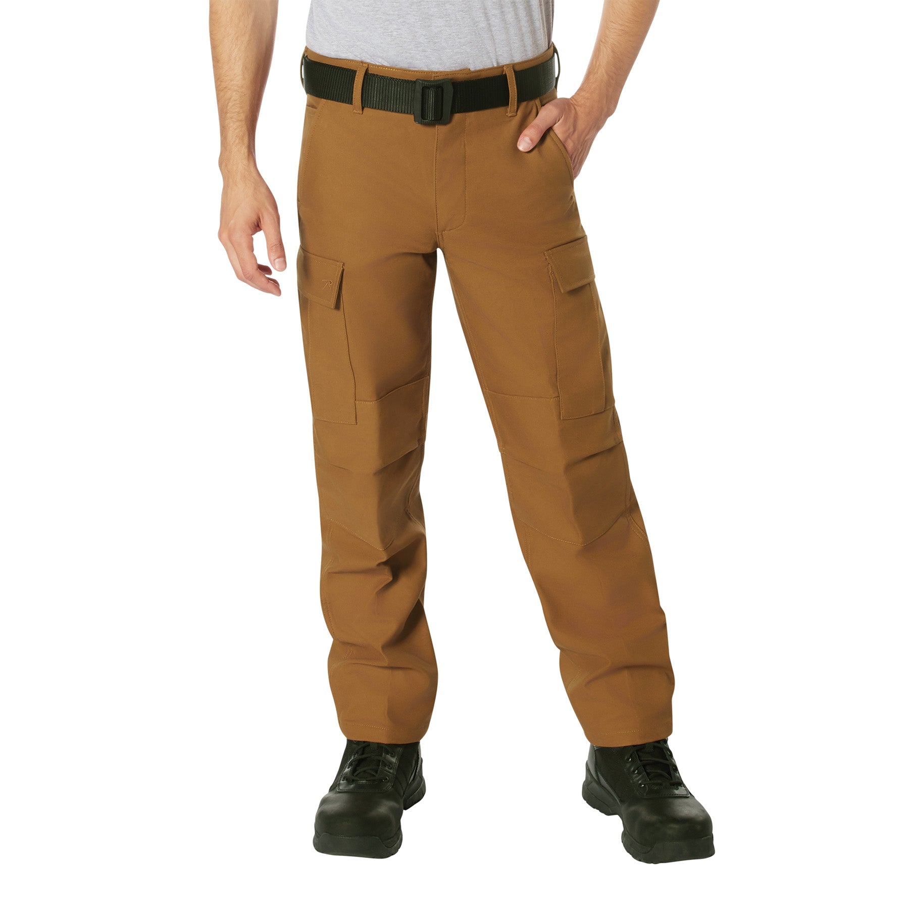 Rothco Active Flex Fleece Lined Canvas Work Pants – Work Brown, Size 44W x 32L