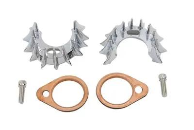 V-Twin Shark Teeth Exhaust Flange Kit for Harley Davidson FL (1966-1975) by V-Twin