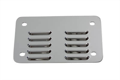 V-Twin License Plate Backing Plate Louvered Style Chrome Part 71531