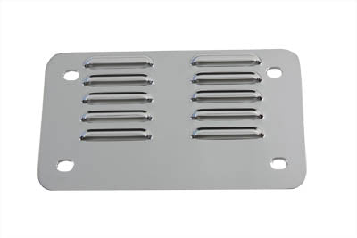 V-Twin License Plate Backing Plate Louvered Style Chrome Part 71531
