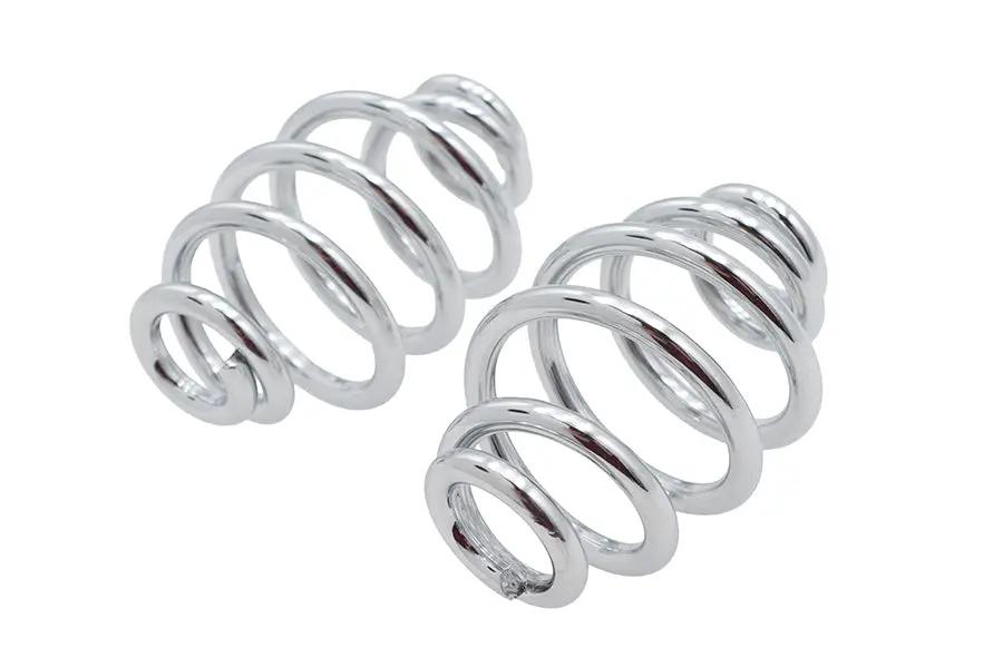 V-Twin Chrome 3-Inch Seat Spring Set – Durable OEM-Quality Motorcycle Suspension Components by V-Twin