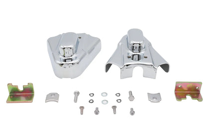 V-Twin Rear Frame Cover Set Chrome for Harley Davidson FXST (1986-1995) by V-Twin