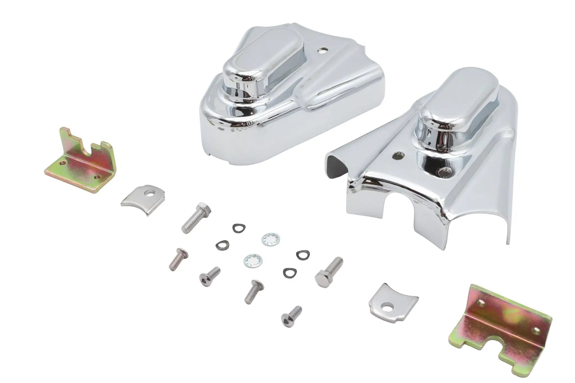 V-Twin Rear Frame Cover Set Chrome for Harley Davidson FXST (1986-1995) by V-Twin