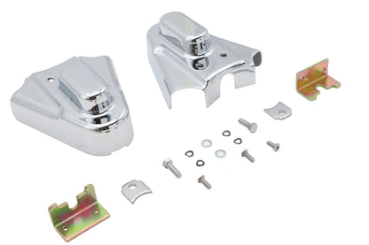 V-Twin Rear Frame Cover Set Chrome for Harley Davidson FXST (1986-1995) by V-Twin