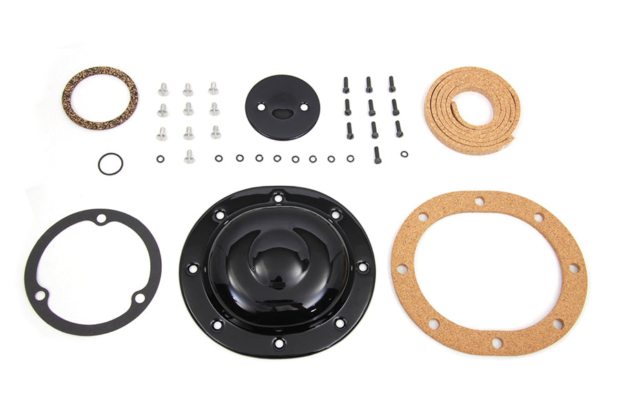 V-Twin 42-0048 Black Derby Cover Kit for 1936-1945 Harley-Davidson EL