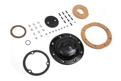 V-Twin 42-0048 Black Derby Cover Kit for 1936-1945 Harley-Davidson EL