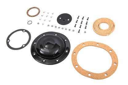 V-Twin 42-0048 Black Derby Cover Kit for 1936-1945 Harley-Davidson EL