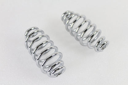 V-Twin Chrome 5 Inch Seat Spring Set - Heavy Duty Support with 5.5mm Wire Diameter