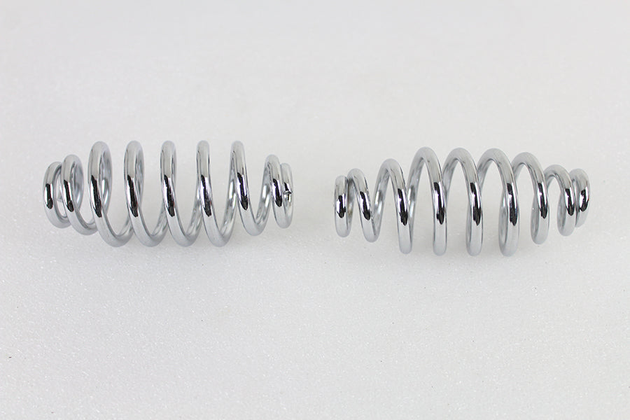 V-Twin Chrome 5 Inch Seat Spring Set - Heavy Duty Support with 5.5mm Wire Diameter