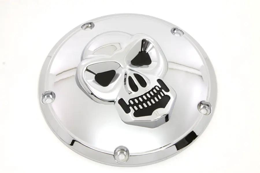V-Twin Skull Derby Cover Chrome for Harley Davidson FXST Models Part 33-0062 by V-Twin
