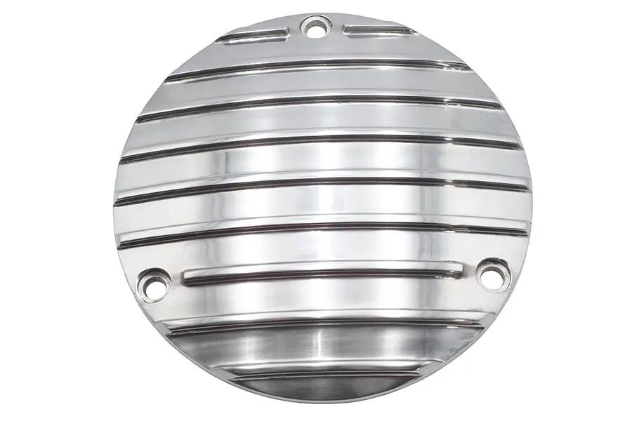 V-Twin 80 Inch Finned Derby Cover Polished for Harley Davidson FX Models by V-Twin