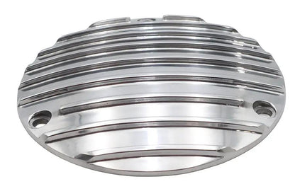 V-Twin 80 Inch Finned Derby Cover Polished for Harley Davidson FX Models by V-Twin