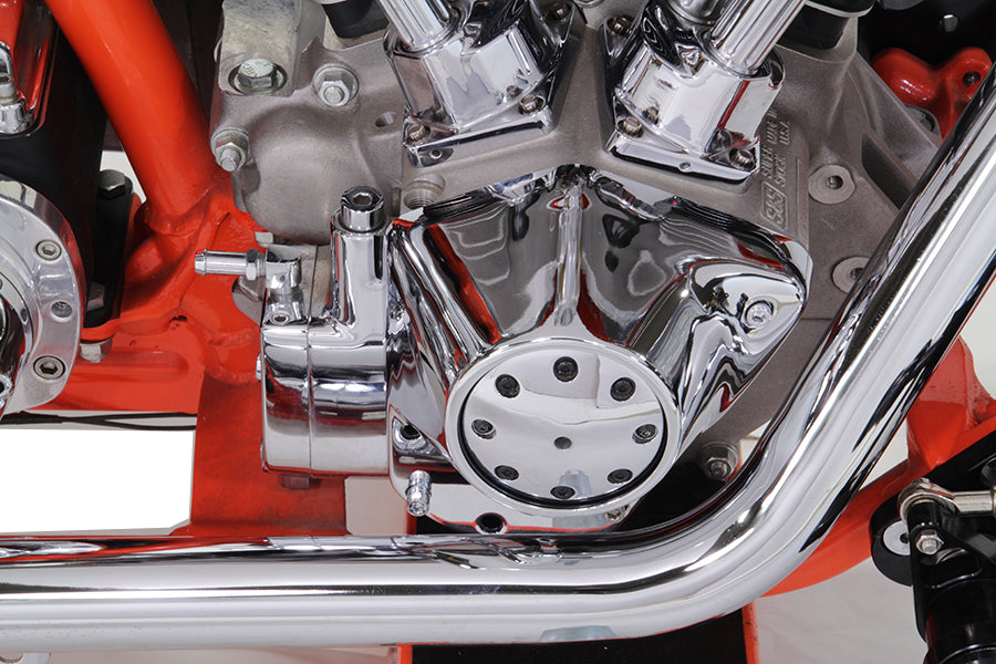 V-Twin Chrome Cam Cover Kit for Harley Davidson Big Twins - Easy Install Over Stock Cases