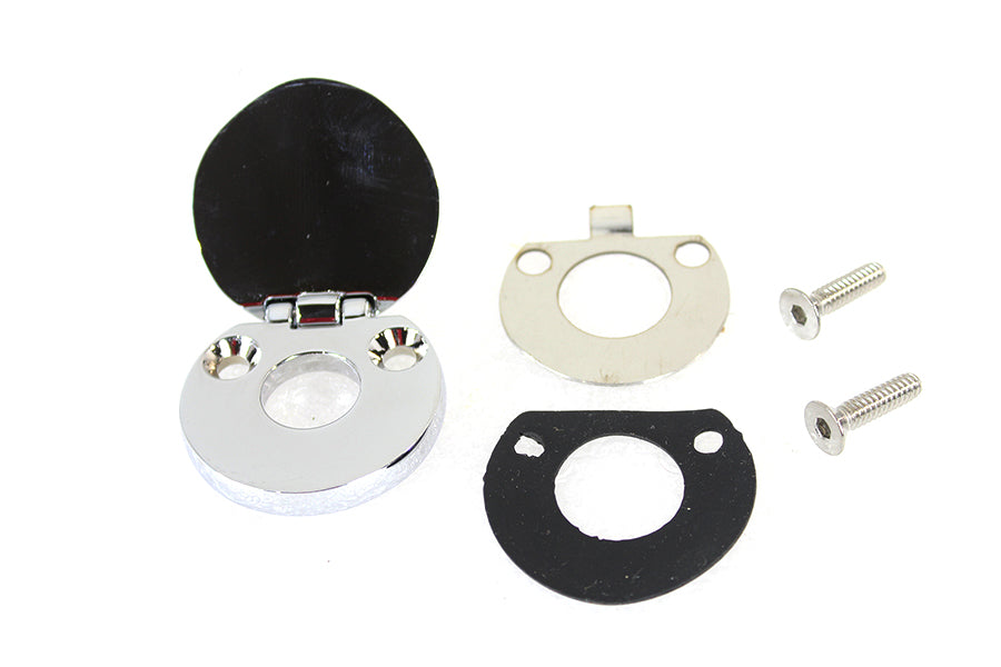 V-Twin 78110 Chrome Fork Lock Cover for Harley-Davidson FLHR