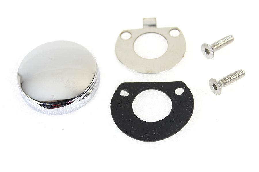 V-Twin 78110 Chrome Fork Lock Cover for Harley-Davidson FLHR