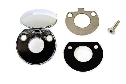 V-Twin 78110 Chrome Fork Lock Cover for Harley-Davidson FLHR