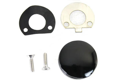 V-Twin Black Fork Lock Cover for Harley Davidson FLHR (Parts #78110B) by V-Twin