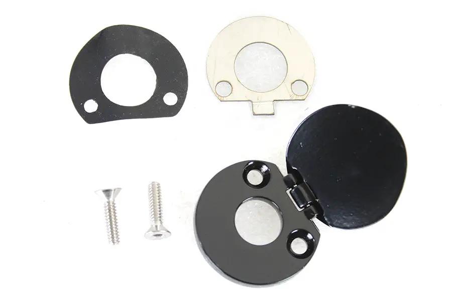 V-Twin Black Fork Lock Cover for Harley Davidson FLHR (Parts #78110B) by V-Twin