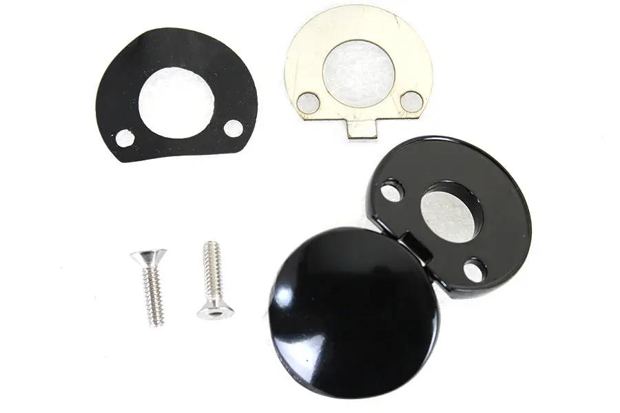 V-Twin Black Fork Lock Cover for Harley Davidson FLHR (Parts #78110B) by V-Twin