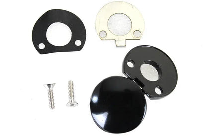 V-Twin Black Fork Lock Cover for Harley Davidson FLHR (Parts #78110B) by V-Twin