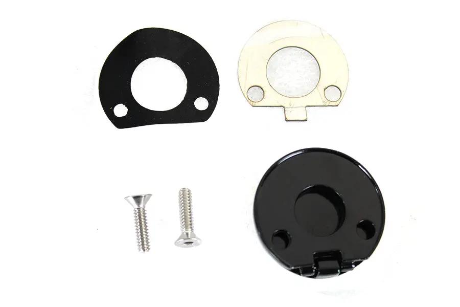 V-Twin Black Fork Lock Cover for Harley Davidson FLHR (Parts #78110B) by V-Twin