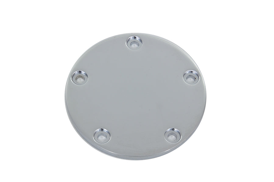 V-Twin Smooth Flat Ignition System Cover 5-Hole Chrome for Harley Davidson FXST (1999-2008)