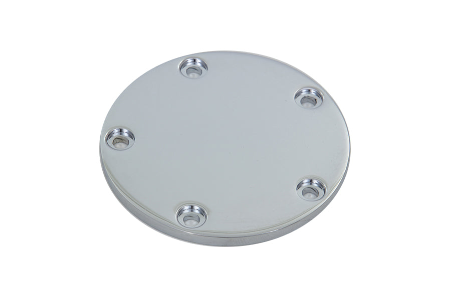 V-Twin Smooth Flat Ignition System Cover 5-Hole Chrome for Harley Davidson FXST (1999-2008)